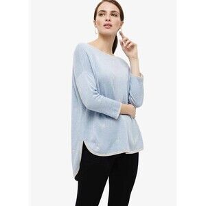 Phase Eight Women's Megg Star Jacquard Knitted Sweater In Bluebell Size M $149